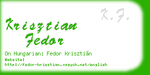 krisztian fedor business card