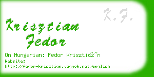 krisztian fedor business card